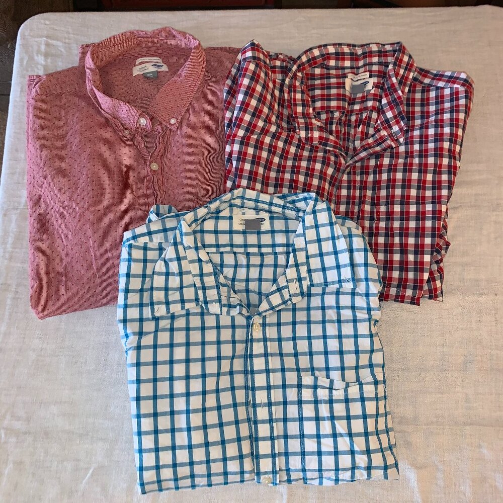 Bundle of 3 Old Navy Long Sleeve Button Down Shirt